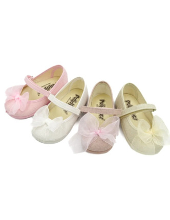 Zapatos Bebe Niña Ceremonia Con Velcro