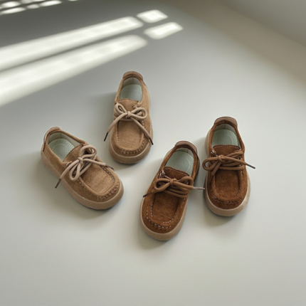 Zapatos Bebe Respetuosos de Vestir Color Marrón Claro