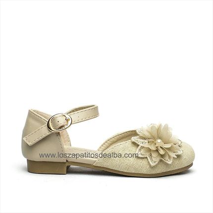 comprar zapatos niña ceremonia beige modelo princess baratos