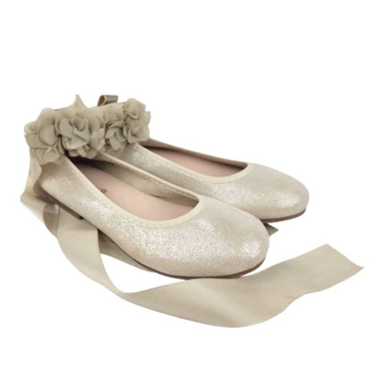 Zapatos Comunion Niña Beige Modelo Bailarina. Top Ventas Zapatos Comunion 🔝