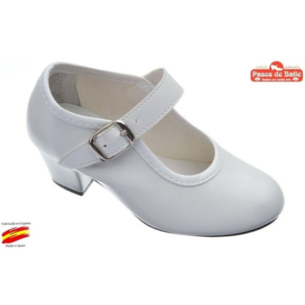 Zapatos Flamenca Niña Blanco