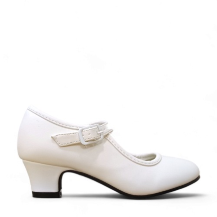 Zapatos Flamenca Niña Blanco