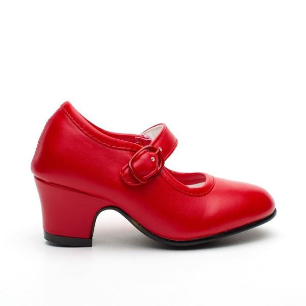 Zapatos Flamenca Niña Rojo (1)