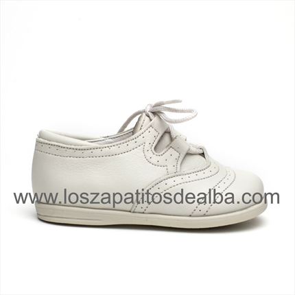 Zapatos Inglesitos Beige Porcelana Piel Modelo Bruno▷baratos◁