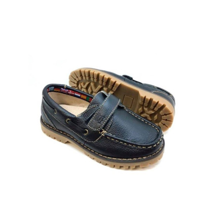 Comprar Zapatos Náuticos Niño Azul Marino Piel【Al mejor precio】