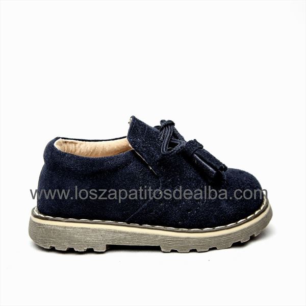 Zapatos Niño Azul Marino Flecos