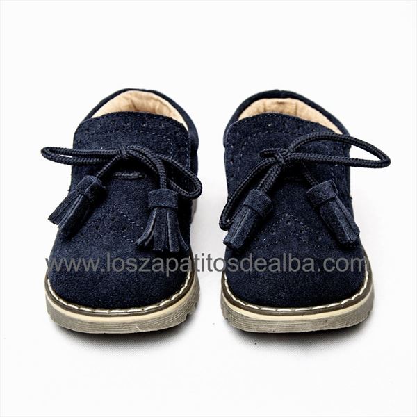 Zapatos Niño Azul Marino Flecos (3)