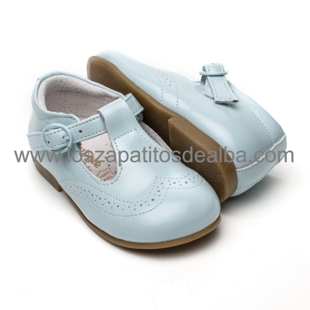 Comprar Zapatos Niño Charol Celeste Modelo