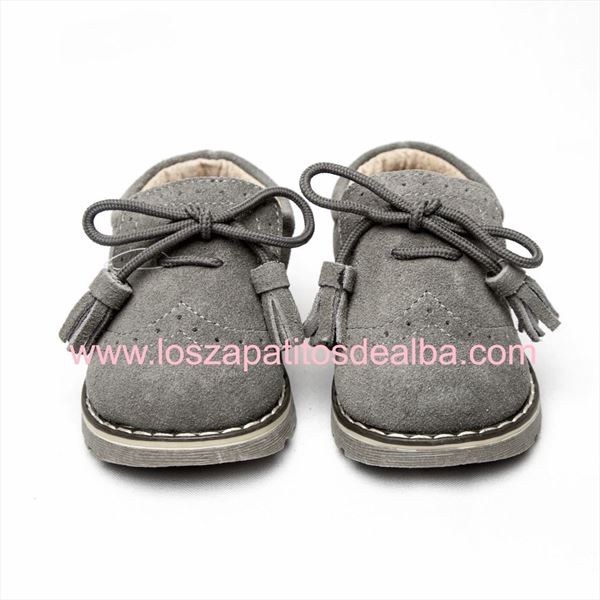 Zapatos Niño Gris Flecos (1)