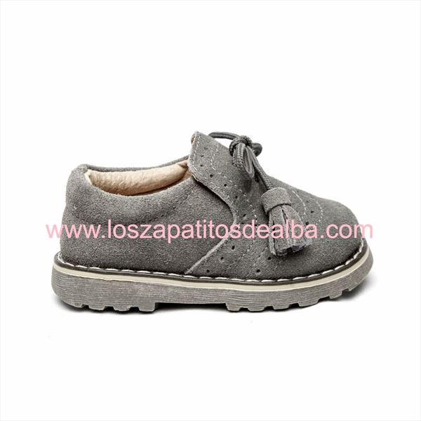 Zapatos Niño Gris Flecos