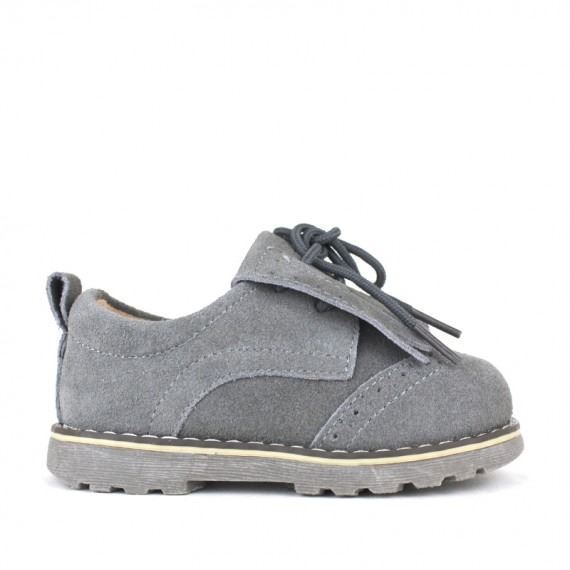 Supone lucha Chorrito Zapatos Niño Gris Modelo Lengüeta ▷baratos◁ ZapatitosDeAlba